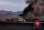 Image of crash of USAF F-100 Supersabre  California USA, 1956, second 55 stock footage video 65675045360