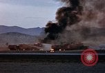 Image of crash of USAF F-100 Supersabre  California USA, 1956, second 57 stock footage video 65675045360