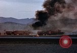 Image of crash of USAF F-100 Supersabre  California USA, 1956, second 58 stock footage video 65675045360