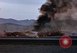 Image of crash of USAF F-100 Supersabre  California USA, 1956, second 60 stock footage video 65675045360