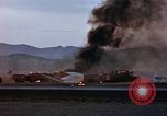 Image of crash of USAF F-100 Supersabre  California USA, 1956, second 61 stock footage video 65675045360