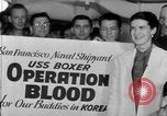 Standbild Besatzungsmitglieder Blut spenden San Francisco California USA, 1951, aus Sekunde 35 historischem Filmmaterial Videoclip 65675045381