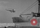 Image of The SS Yorkmar aground on beach Grays Harbor Washington USA, 1952, second 19 stock footage video 65675045422