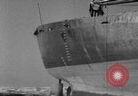 Image of The SS Yorkmar aground on beach Grays Harbor Washington USA, 1952, second 31 stock footage video 65675045422