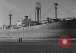 Image of The SS Yorkmar aground on beach Grays Harbor Washington USA, 1952, second 35 stock footage video 65675045422