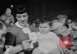 Image of Christmas greeting recorded for American soldiers overseas California United States USA, 1952, second 12 stock footage video 65675045424