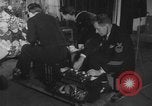 Image of Christmas greeting recorded for American soldiers overseas California United States USA, 1952, second 32 stock footage video 65675045424
