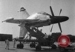 Standbild Marine Lockheed XFV experimentelle senkrechte Starts und Landungen (VTOL) Flugzeuge California United States USA, 1954, aus Sekunde 19 historischem Filmmaterial Videoclip 65675045461