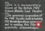 Immagine di British guerra politica Scuola Executive Il Cairo Egitto, 1944, secondo 37 filmato di repertorio 65675045519