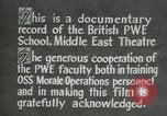 Immagine di British guerra politica Scuola Executive Il Cairo Egitto, 1944, secondo 44 filmato di repertorio 65675045519