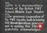 Immagine di British guerra politica Scuola Executive Il Cairo Egitto, 1944, secondo 47 filmato di repertorio 65675045519