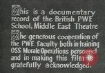 Immagine di British guerra politica Scuola Executive Il Cairo Egitto, 1944, secondo 49 filmato di repertorio 65675045519