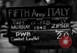 Image of propaganda leaflet bundles World War 2 Italy, 1945, second 3 stock footage video 65675045532