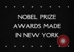Image Prix Nobel New York United States USA, 1944, de la seconde 3 séquences d'archives historiques vidéo 65675045601