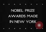 Image Prix Nobel New York United States USA, 1944, de la seconde 4 séquences d'archives historiques vidéo 65675045601