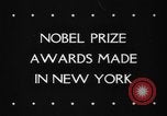 Image Prix Nobel New York United States USA, 1944, de la seconde 5 séquences d'archives historiques vidéo 65675045601