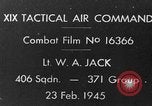 Image of P-47 gun camera footage World War 2 strafing European Theater, 1945, second 1 stock footage video 65675045655