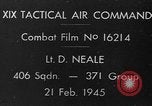 Image of P-47 gun camera footage strafing train World War 2 European Theater, 1945, second 4 stock footage video 65675045656