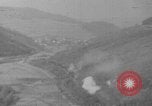 Image of P-47 gun camera footage strafing train World War 2 European Theater, 1945, second 46 stock footage video 65675045656