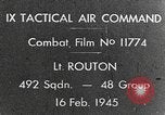 Image of P-47 gun camera strafing European Theater, 1945, second 3 stock footage video 65675045657