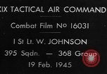 Image of P-47 piloted by Lt Johnson strafes roads European Theater, 1945, second 5 stock footage video 65675045659