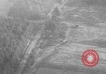 Image of P-47 piloted by Lt Johnson strafes roads European Theater, 1945, second 59 stock footage video 65675045659
