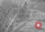 Image of P-47 piloted by Lt Johnson strafes roads European Theater, 1945, second 61 stock footage video 65675045659