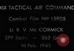 Standbild Gun camera footage US P-47 europäische Theater, 1945, aus Sekunde 3 historischem Filmmaterial Videoclip 65675045660