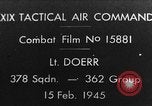 Image of USAAF gun camera footage World War 2 European Theater, 1945, second 1 stock footage video 65675045661