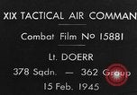 Image of USAAF gun camera footage World War 2 European Theater, 1945, second 3 stock footage video 65675045661