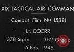 Image of USAAF gun camera footage World War 2 European Theater, 1945, second 5 stock footage video 65675045661