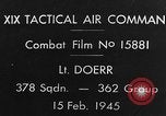 Image of USAAF gun camera footage World War 2 European Theater, 1945, second 6 stock footage video 65675045661