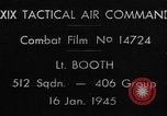 Image of gun camera footage P-47 snowy terrain European Theater, 1945, second 7 stock footage video 65675045662