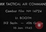 Image of gun camera footage P-47 snowy terrain European Theater, 1945, second 8 stock footage video 65675045662