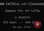 Image of gun camera footage P-47 snowy terrain European Theater, 1945, second 9 stock footage video 65675045662