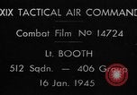Image of gun camera footage P-47 snowy terrain European Theater, 1945, second 10 stock footage video 65675045662