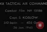 Image of U.S. P-47 strafing power supply World War 2 European Theater, 1945, second 6 stock footage video 65675045663