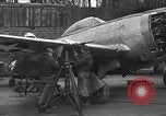 Image of Mechanics performing maintenance on P-47s Chievres Belgium, 1944, second 57 stock footage video 65675045686