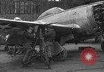 Image of Mechanics performing maintenance on P-47s Chievres Belgium, 1944, second 60 stock footage video 65675045686