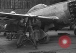 Image of Mechanics performing maintenance on P-47s Chievres Belgium, 1944, second 61 stock footage video 65675045686