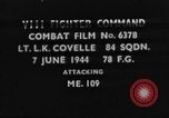 Standbild ME-109 europäische Theater, 1944, aus Sekunde 1 historischem Filmmaterial Videoclip 65675045720
