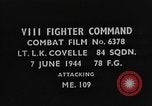 Standbild ME-109 europäische Theater, 1944, aus Sekunde 4 historischem Filmmaterial Videoclip 65675045720