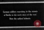 Image of German Army units moving through Berlin, Germany,  early in World War  Berlin Germany, 1915, second 1 stock footage video 65675045923