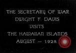 Image Dwight F Davis Hawaii USA, 1928, de la seconde 1 séquences d'archives historiques vidéo 65675046033