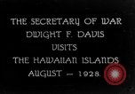 Image Dwight F Davis Hawaii USA, 1928, de la seconde 3 séquences d'archives historiques vidéo 65675046033