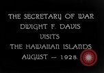 Image Dwight F Davis Hawaii USA, 1928, de la seconde 8 séquences d'archives historiques vidéo 65675046033