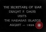 Image Dwight F Davis Hawaii USA, 1928, de la seconde 9 séquences d'archives historiques vidéo 65675046033