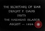 Image Dwight F Davis Hawaii USA, 1928, de la seconde 11 séquences d'archives historiques vidéo 65675046033