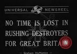 Standbild Zerstörer für Basen Atlantik, 1940, aus Sekunde 3 historischem Filmmaterial Videoclip 65675046147