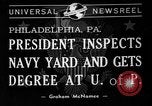 Image of President Roosevelt Philadelphia Pennsylvania USA, 1940, second 1 stock footage video 65675046164